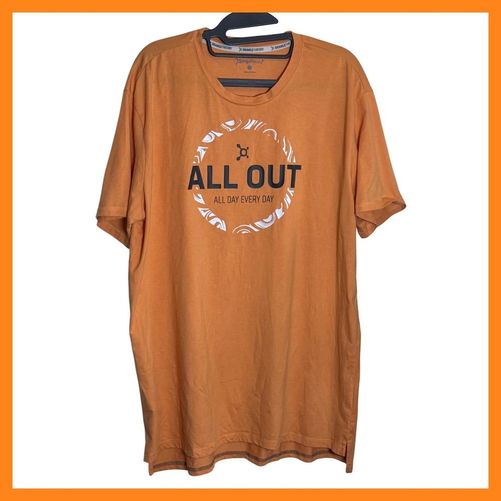 Orangetheory Fitness All Out All Day Every Day Graphic T-Shirt Orange Mens XL
